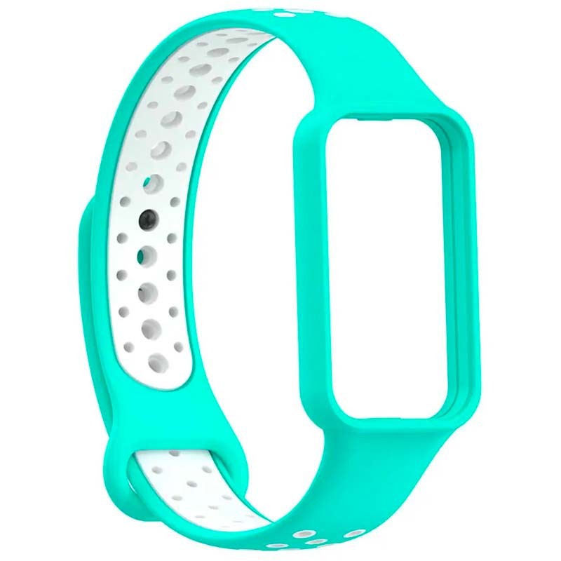 Correa Dual Color para Amazfit Band 7 Turquesa+Blanco - Ítem