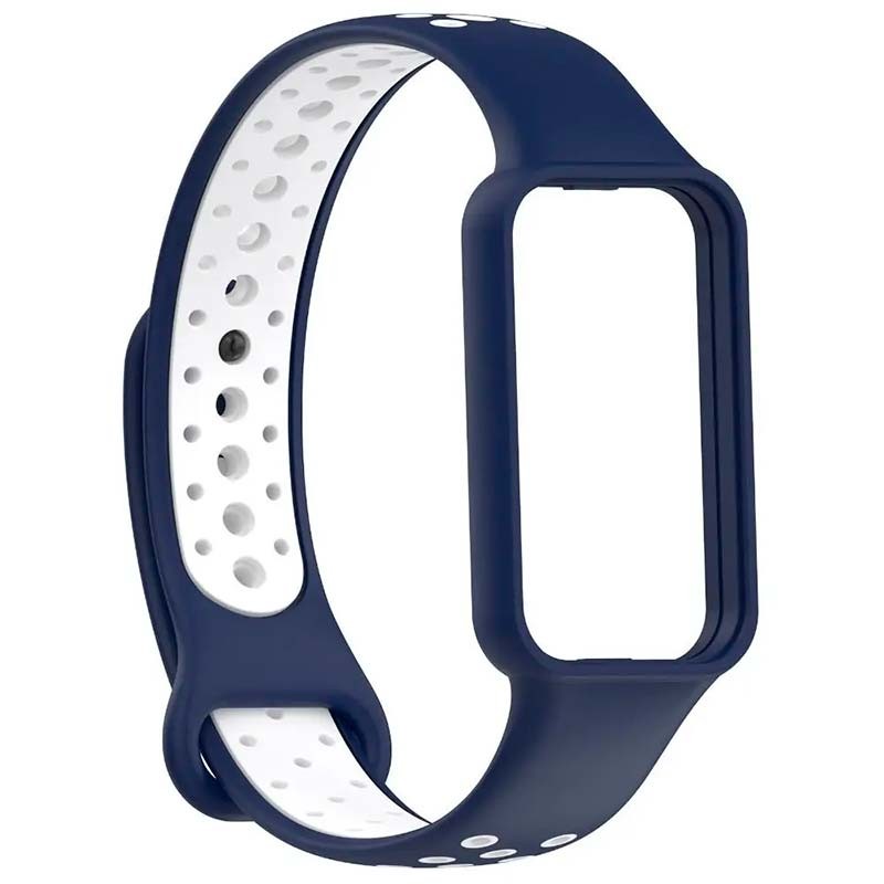 Correa Dual Color para Xiaomi Smart Band 8 Active Azul+Blanco - Ítem1