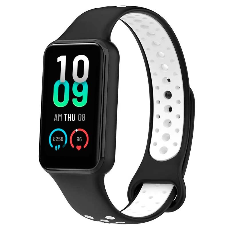 Correa Dual Color para Xiaomi Smart Band 8 Active Negro+Blanco - Ítem