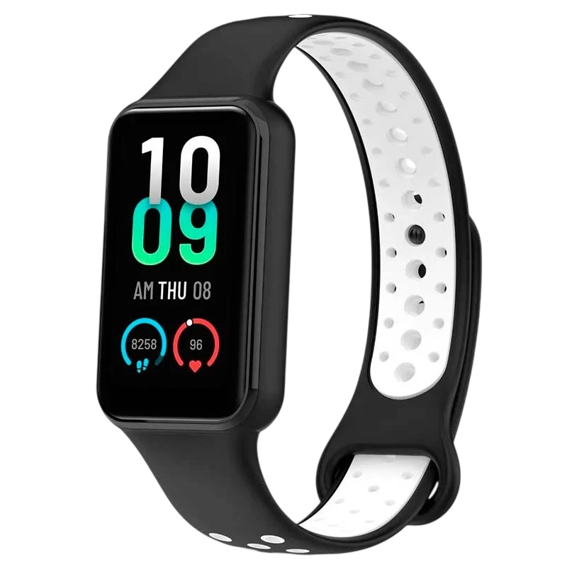 Pulseira Dual Color para Xiaomi Smart Band 8 Active Preto+Blanco - Item