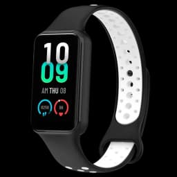 Pulseira Dual Color para Xiaomi Smart Band 8 Active Preto+Blanco