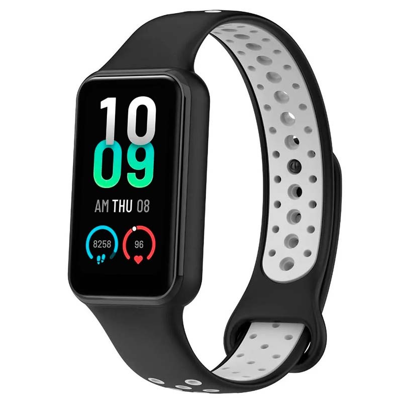 Correa Dual Color para Xiaomi Smart Band 8 Active Negro+Gris - Ítem