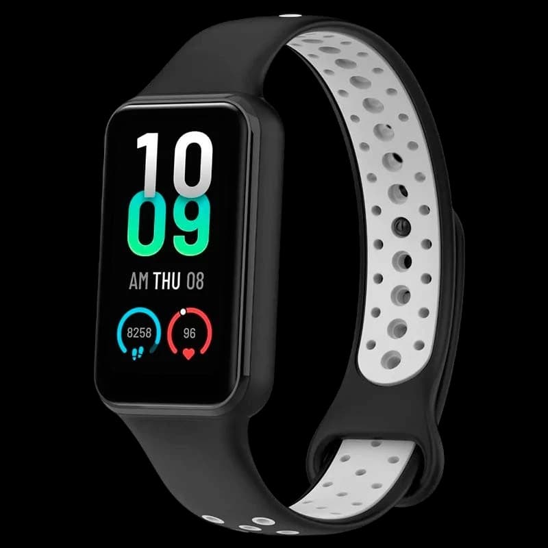 Pulseira Dual Color para Xiaomi Smart Band 8 Active Preto+Cinzento