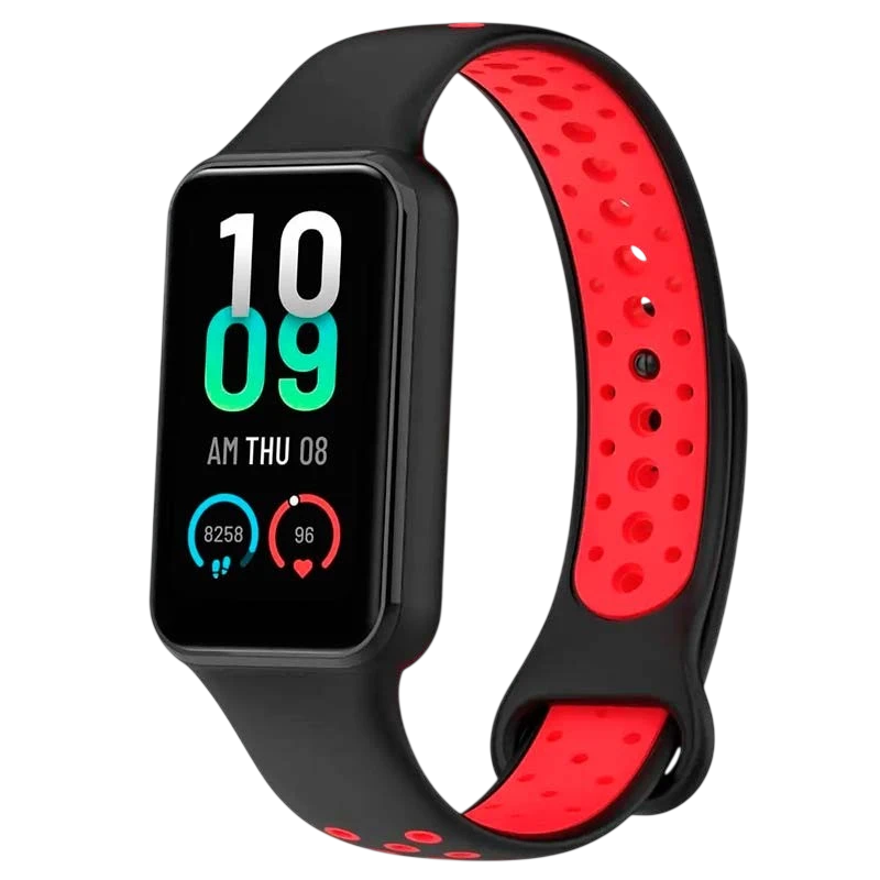 Pulseira Dual Color para Xiaomi Smart Band 8 Active Preto+Vermelho - Item