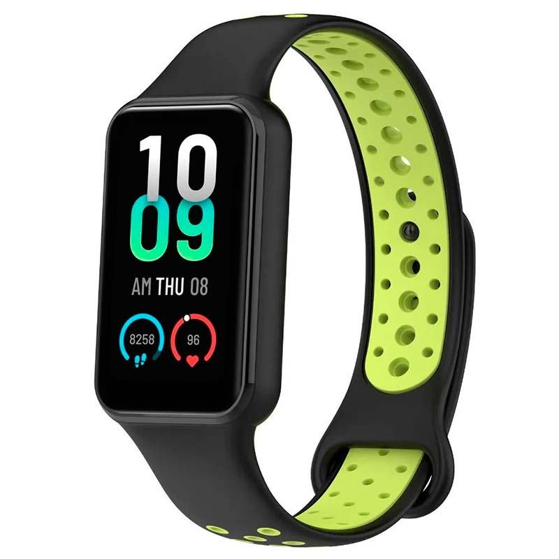 Correa Dual Color para Xiaomi Smart Band 8 Active Negro+Verde - Ítem