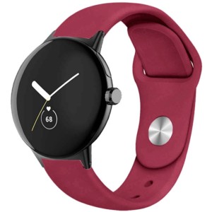 Pulseira de silicone universal Elegance de 20mm Garnet para smartwatch