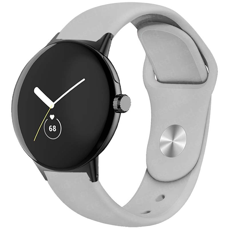 Correa Universal Elegance Silicona 20mm Gris para Smartwatch Xiaomi/Amazfit/Samsung/Huawei/Realme/Ticwatch - Ítem