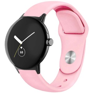 Correa Universal Elegance Silicona 20mm Rosa para Smartwatch Xiaomi/Amazfit/Samsung/Huawei/Realme/Ticwatch