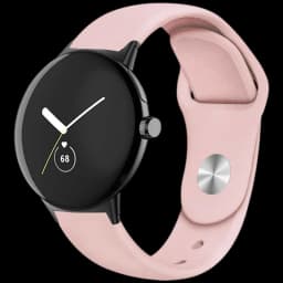 Pulseira Universal Elegance Silicone 20mm Rosa Claro para Smartwatch Xiaomi/Amazfit/Samsung/Huawei/Realme/Ticwatch