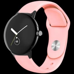 Pulseira de silicone universal Elegance de 20mm Salmão para smartwatch