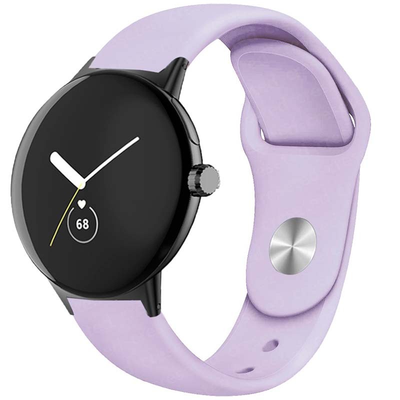 Correa de silicona universal Elegance de 20mm Violeta Claro para smartwatch - Ítem