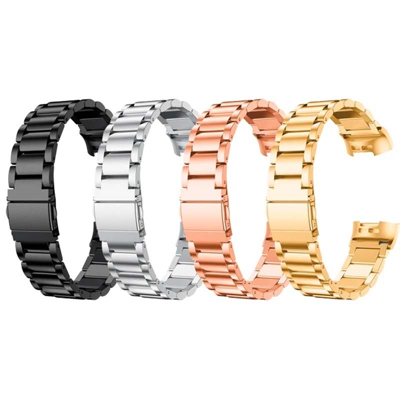Correa metálica de eslabones plata para Fitbit Charge 6 - Ítem5
