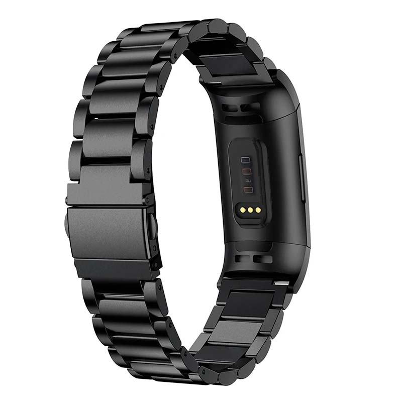 Correa metálica de eslabones negra para Fitbit Charge 6 - Ítem1