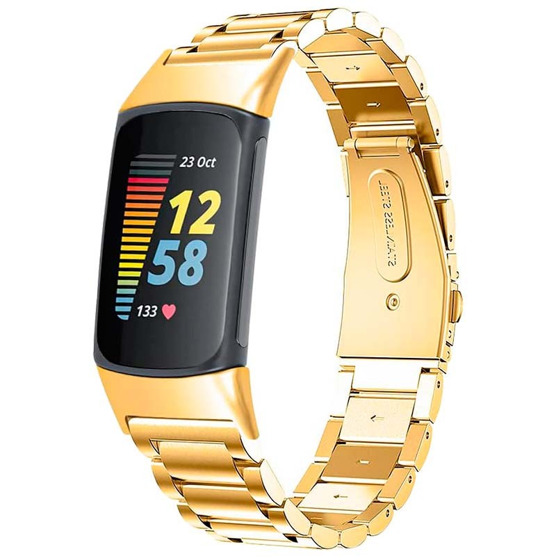 Bracelet en métal à maillons dorée pour Fitbit Charge 6 - Ítem