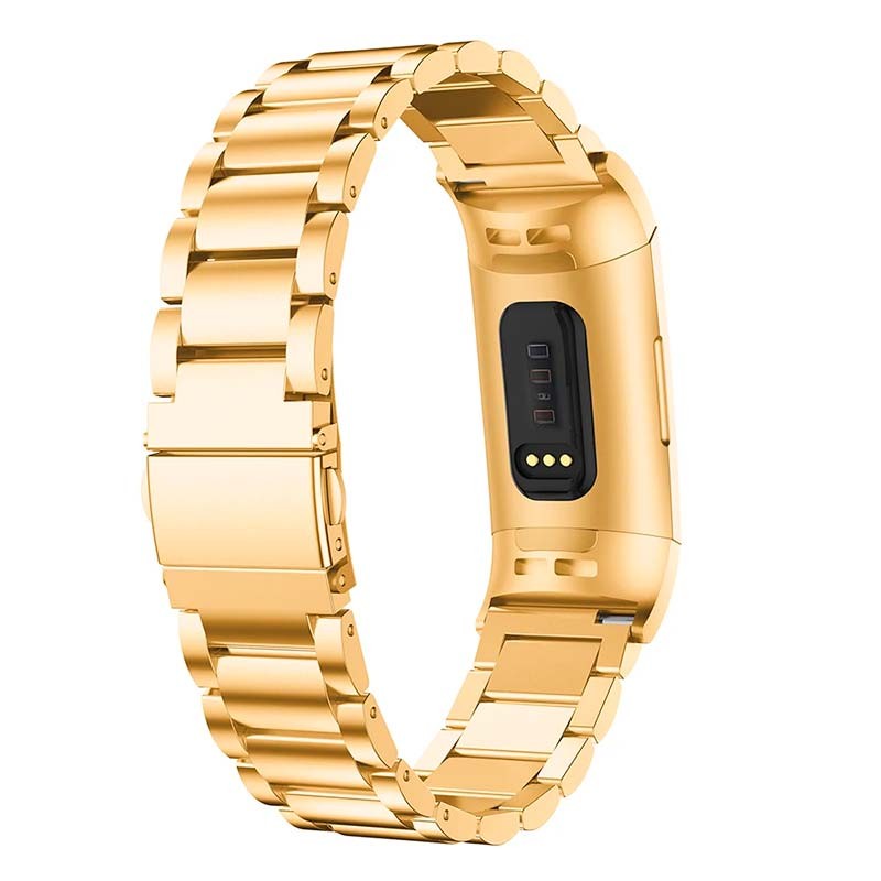 Bracelet en métal à maillons dorée pour Fitbit Charge 6 - Ítem1