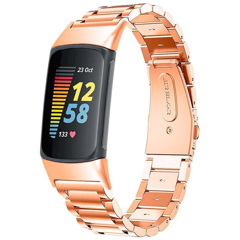 Pulseira metálica de elos rosa para Fitbit Charge 6 - Item