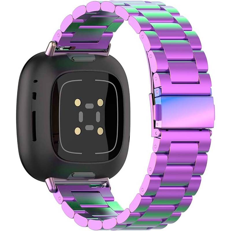 Correa metálica de eslabones multicolor para Fitbit Versa 4 - Ítem1