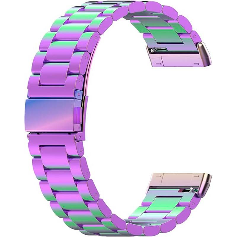 Pulseira metálica de elos multicolorida para Fitbit Versa 4 - Item2