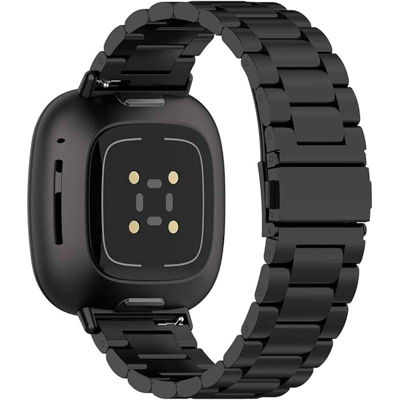 Correa metálica de eslabones negra para Fitbit Versa 4 - Ítem1