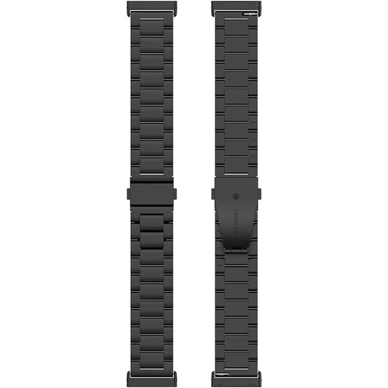 Pulseira metálica de elos preta para Fitbit Versa 4 - Item4