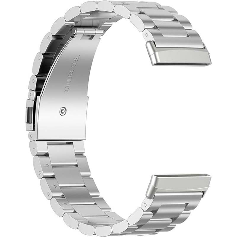 Correa metálica de eslabones plata para Fitbit Versa 4 - Ítem3
