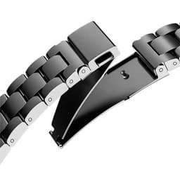 Fermoir papillon du bracelet métallique à maillons noirs pour Xiaomi Smart Band 8 Pro