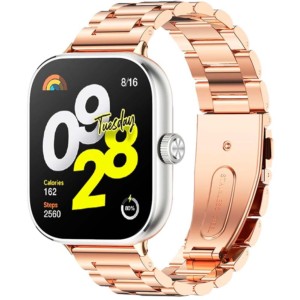 Bracelet Métal Maillons Xiaomi Mi Smart Band 9 Pro / Band 8 Pro / Redmi Watch 4 / Redmi Watch 5 Dorée Rose