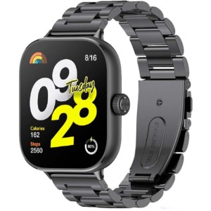 Bracelet en métal à maillons noire pour Xiaomi Smart Band 8 Pro