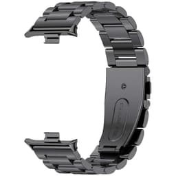 Vue de face du bracelet métallique à maillons noirs pour Xiaomi Smart Band 8 Pro
