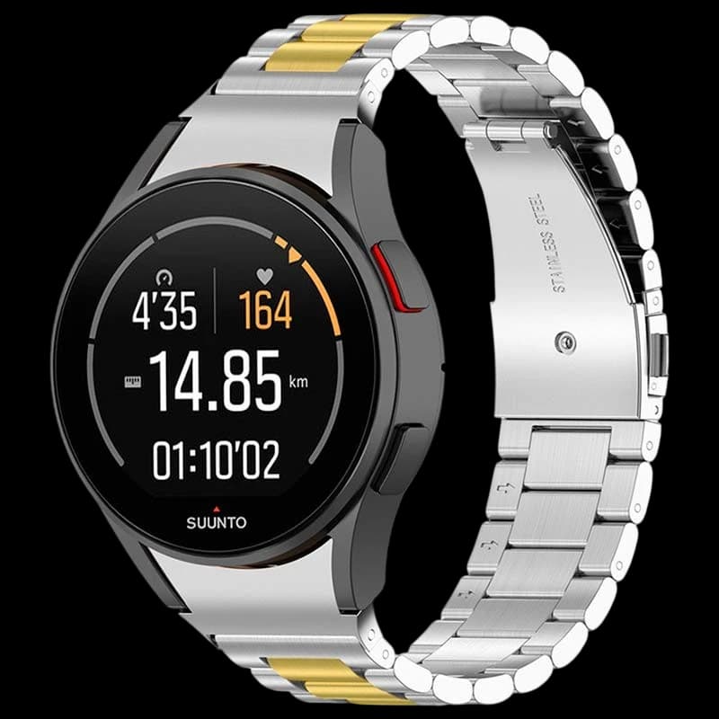 Bracelet en métal à maillons argent et or pour Samsung Galaxy Watch