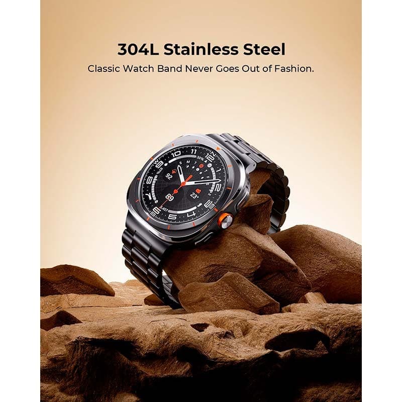 Bracelet en métal à maillons Samsung Galaxy Watch Ultra Noir - acier inoxydable 304L