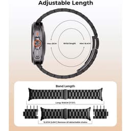 Bracelet en métal à maillons Samsung Galaxy Watch Ultra Noir - dimensions