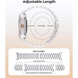 Correa Metal Eslabones Samsung Galaxy Watch Ultra Plata - dimensiones