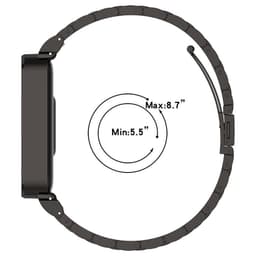 Pulseira metálica de elos prateada para Xiaomi Smart Band 9 Active - medidas