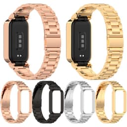 Pulseira metálica de elos prateada para Xiaomi Smart Band 9 Active - cores disponíveis
