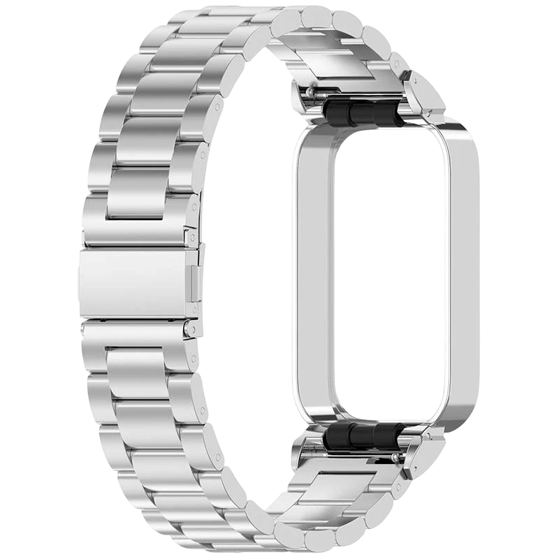 Pulseira Metal Elos Xiaomi Mi Smart Band 9 Active / Redmi Smart Band 3 Prateado - Item