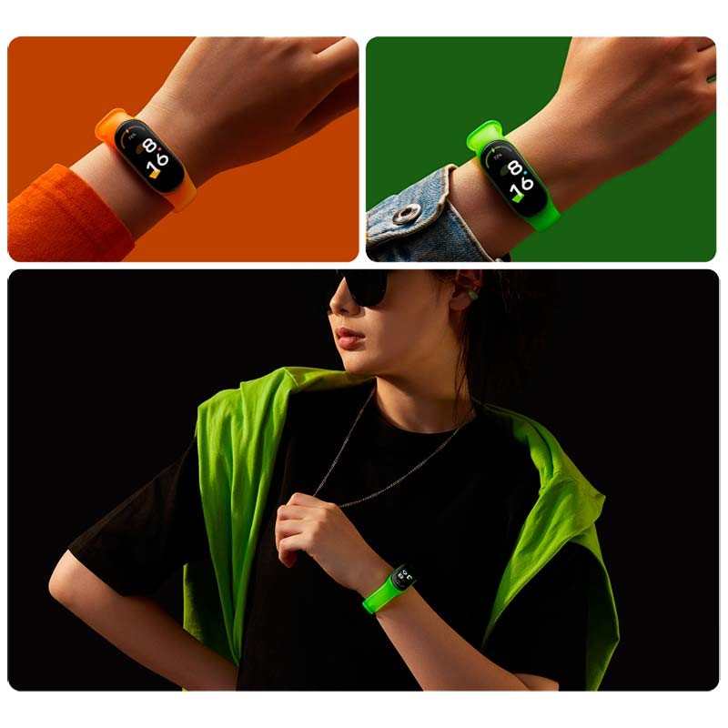 Pulseira Fluorescente Original Xiaomi Smart Band 7 Laranja - Item1