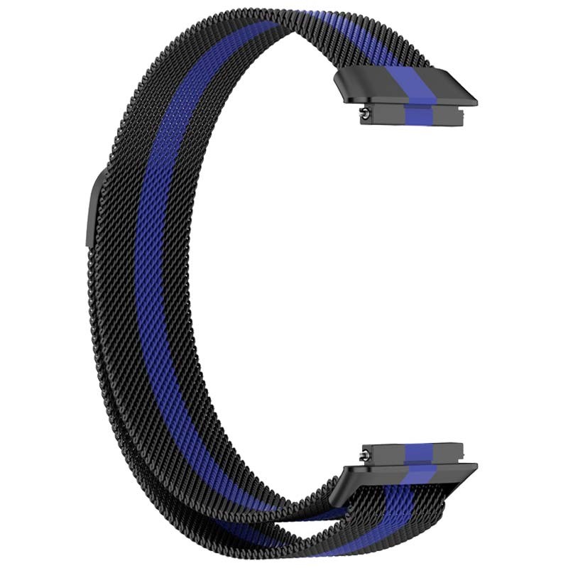 Correa Huawei Band 7 Milanesa Magnética Racing Negro y Azul - Ítem2