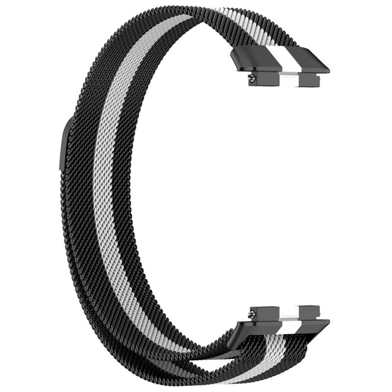 Pulseira Huawei Band 7 Milanesa Magnética Racing Preto e Branco - Item2