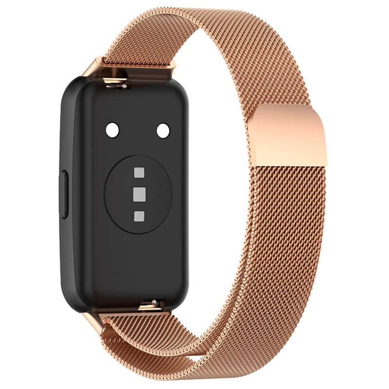 Correa Huawei Band 7 - Milanesa Magnética - Dorado Rosa