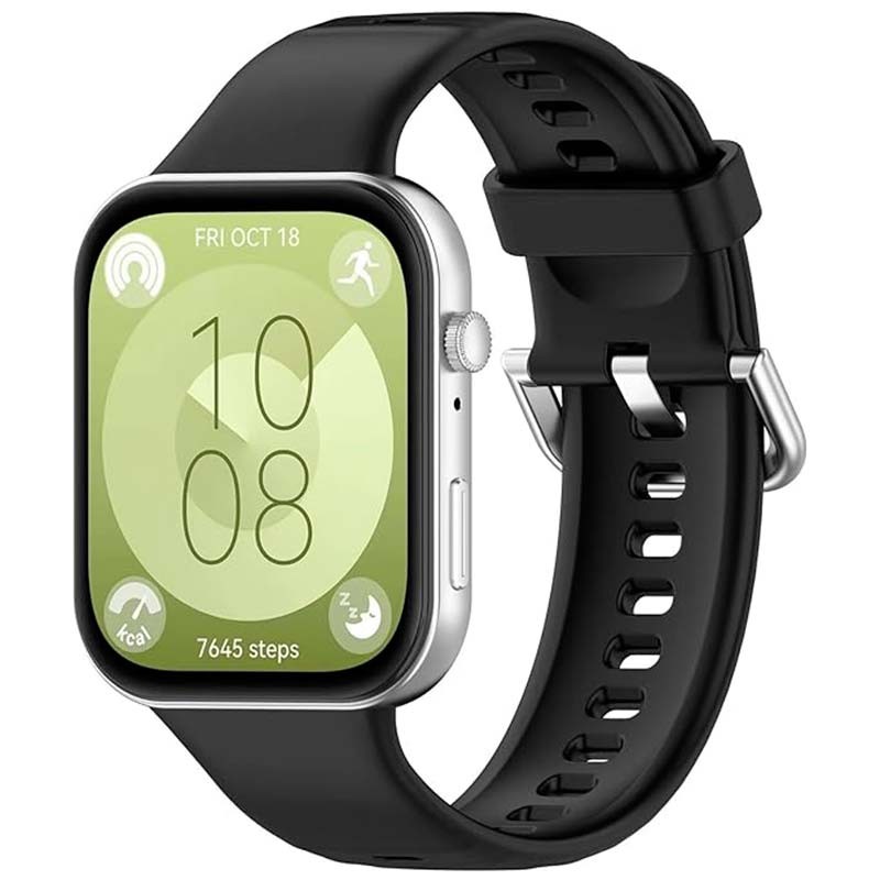 Pulseira de silicone preta para Huawei Watch Fit 3 - Item