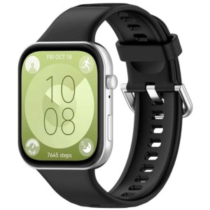 Pulseira de silicone preta para Huawei Watch Fit 3