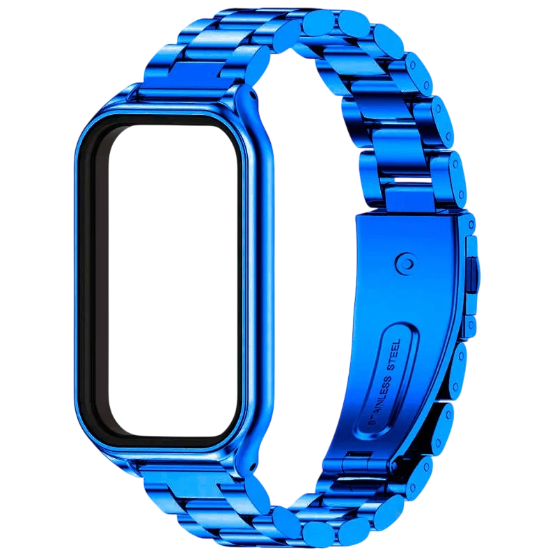 Pulseira metálica de elos azul para Xiaomi Smart Band 8 Active - Item