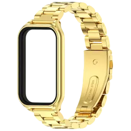 Pulseira metálica de elos dourada para Xiaomi Smart Band 8 Active