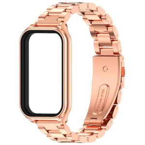 Bracelet en métal à maillons rose pour Xiaomi Smart Band 8 Active