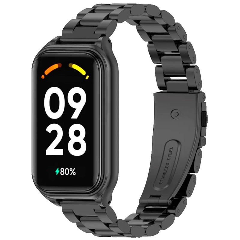 Bracelet en métal à maillons noire pour Xiaomi Smart Band 8 Active - Ítem