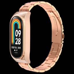 Correa metálica de eslabones dorada para Xiaomi Smart Band 8