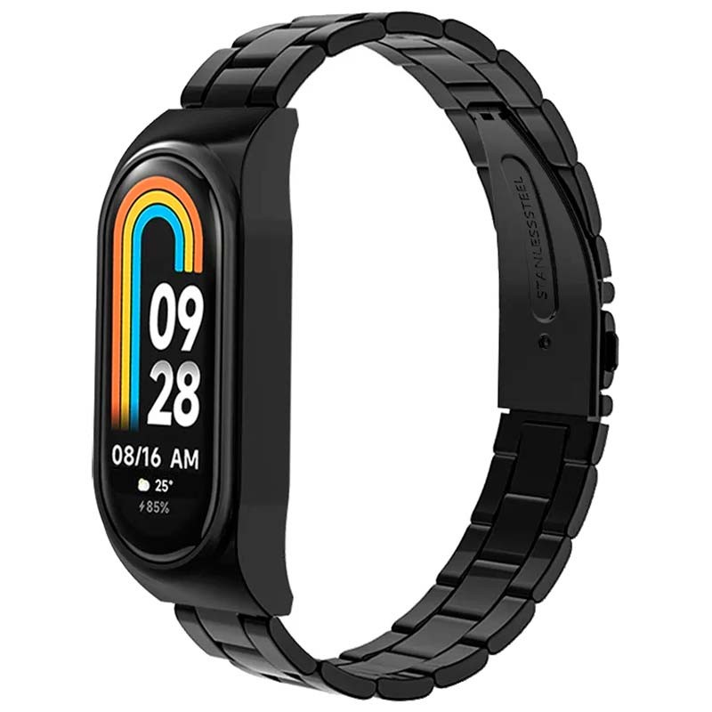 Bracelet en métal à maillons noire pour Xiaomi Smart Band 8 - Ítem