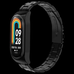 Pulseira metálica de elos preta para Xiaomi Smart Band 8