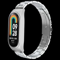 Correa metálica de eslabones plata para Xiaomi Smart Band 8